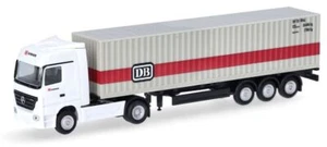 HERPA - MERCEDES BENZ Actros 4x2 con rimorchio container 3 assi DEUTSCHE BAHN... - Foto 1 di 5