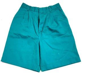 Vintage Chic Shorts Teal Green Cuffed Shorts Women's 12 Average 26 Made In USA - Picture 1 of 12