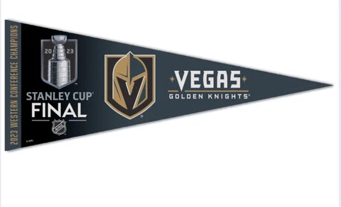 Vegas Golden Knights 2023 Western Conference Champions Stanley Cup 12x30 Pennant Cover