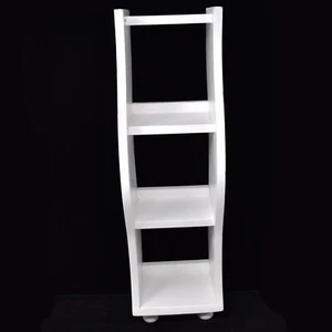 Scaffale da tavolo curvy ondulato bianco piedi Y2K alto 20" cottagecore indipendente - Foto 1 di 15