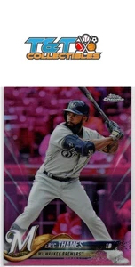 2018 Topps Chrome Pink Refractor #7 Eric Thames Milwaukee Brewers 65 - Imagen 1 de 1