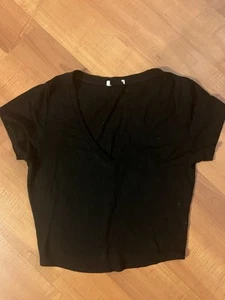 Cropped Shirt schwarz - Bild 1 von 2