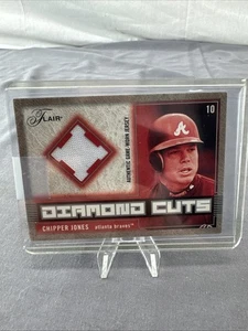CHIPPER JONES 2003 FLEER FLAIR DIAMOND CUTS GAME WORN JERSEY - Picture 1 of 20