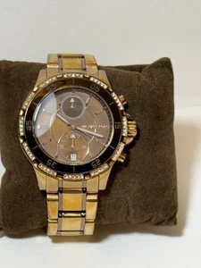 Reloj cronógrafo para mujer Michael Kors dos tonos esfera marrón MK5553 - Imagen 1 de 10