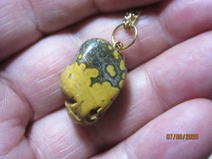 Orbicular Picture Jasper Tumbled 7/8" Pendant Necklace Collectible OPJTPNC-44 - Picture 1 of 12