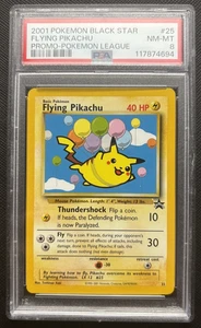 Flying Pikachu Black Star Promo 25 Pokemon League 2001 PSA 8 - Picture 1 of 2