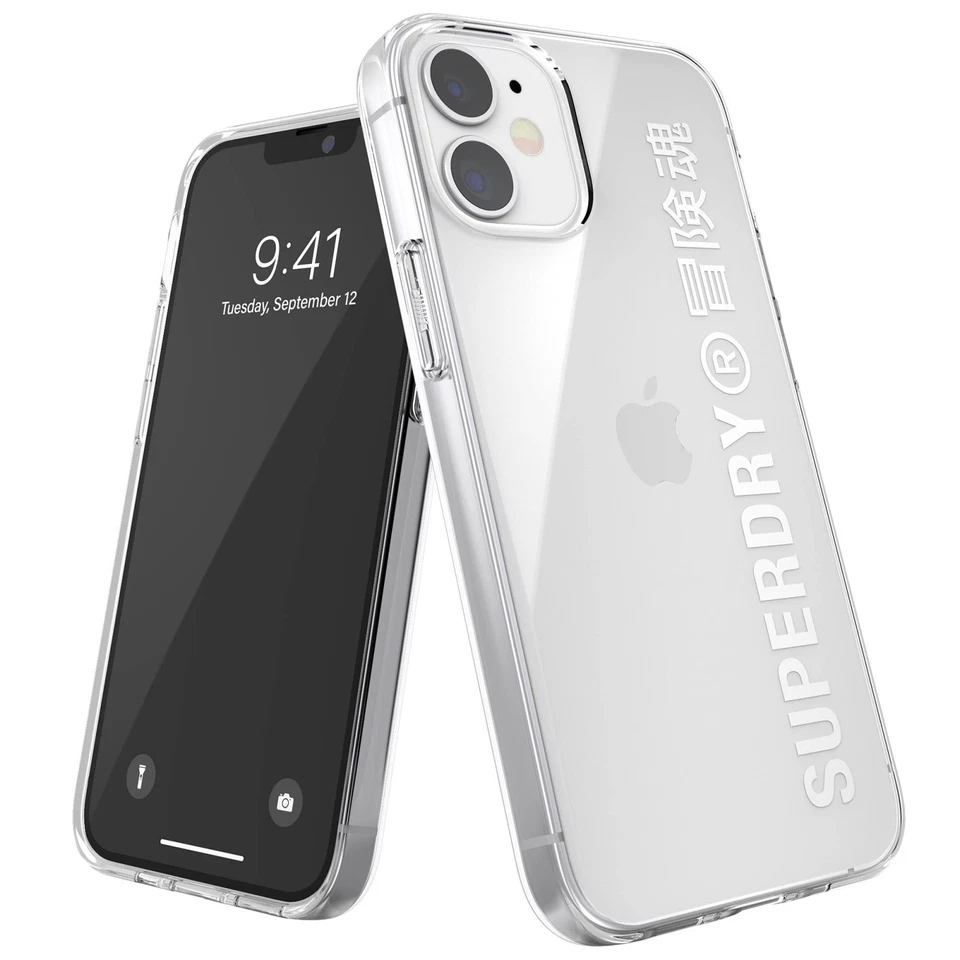 Superdry Clear iPhone 12 Mini Silver