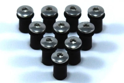 Yamaha Parabrezza Bulloni Acciaio Inox + Qualità Gomma Dado x10 - Immagine 1 di 4