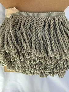4 yards BULLION FRINGE 6" - Sage Green - Upholstery Chair Couch Fabric Trim - Picture 1 of 2