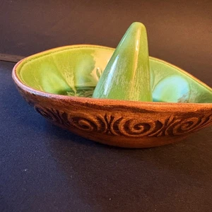 Treasure Craft TC USA Mid Century Modern California Pottery Sombrero Dish - Picture 1 of 8