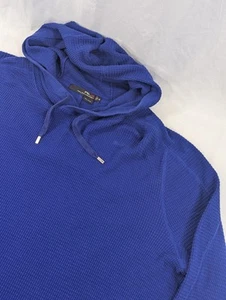 RLX Ralph Lauren Hoodie Waffle Knit Lightweight Performance Royal Blue XXL - Picture 1 of 7