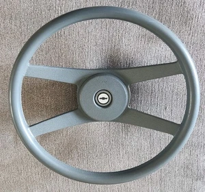 1985-1990 GM CHEVROLET CAVALIER CELEBRITY STEERING WHEEL HORN BUTTON GRAY OEM - Picture 1 of 24