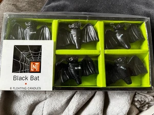Halloween Floating Candles - Black Bats - NIP - Picture 1 of 5