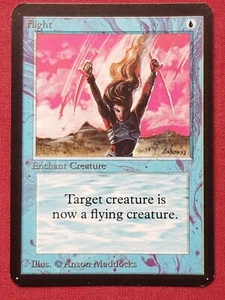 Magic The Gathering LIMITED EDITION ALPHA FLIGHT blue card MTG - Picture 1 of 2