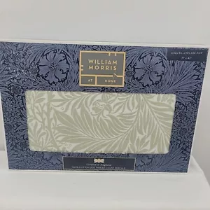 Set 2 federe William Morris LARKSPUR TONAL ~ SAGE King - Foto 1 di 2