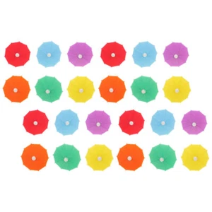 24pcs Wine Glass Tags Umbrella Drink Identifiers Umbrella Wine Drink Markers - Picture 1 of 12