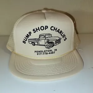 Bump Shop Charlie's Complete Body Repair Hat Snapback White Cobra - Picture 1 of 10