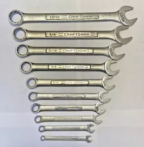 Craftsman Combination Wrench Set Of 10 SAE 1/4”-13/16” USA - Picture 1 of 14