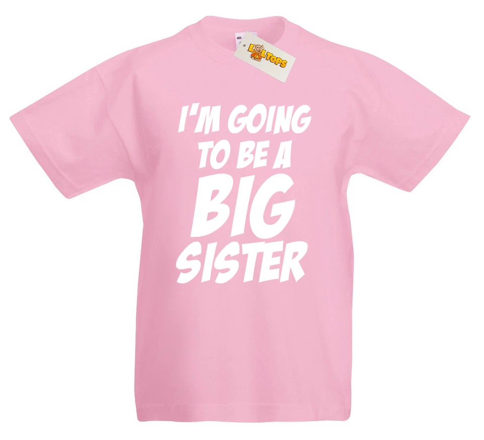 LOLTOPS I'm Going To Be Big Sis T-Shirt, Gifts for new sisters gift ideas baby shower
