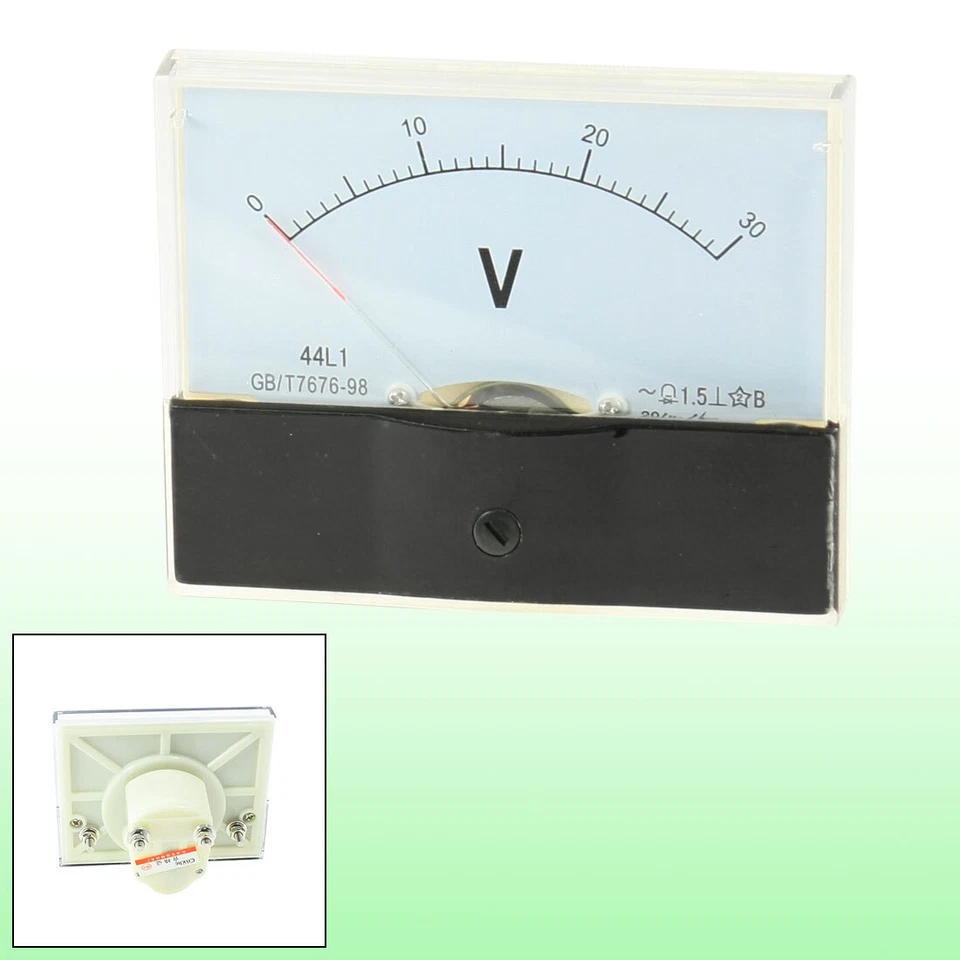 AC 0-30V Einbau Voltmeter Einbauinstrument Messinstrument Analog Messgerät - Bild 1 von 1
