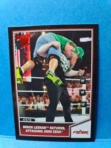 BROCK LESNAR & JOHN CENA🏆2013 Topps #2 BEST OF WWE Wrestling Card 🏆FREE POST - Picture 1 of 2