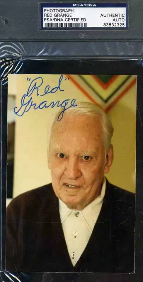 Red Grange Psa/dna Certified 4x6 Photo Signed Authentic Autograph - Image 1 of 1