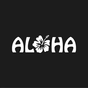 Aloha flower Vinyl Decal Car Window Hawaii Aloha HI Laptop Sticker - Picture 1 of 14