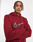 Retro Nike Red Hoodie Blue Swoosh Rrp £69.95 (But Sold Out All Sizes)