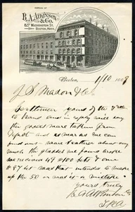 1889 Furniture, Hair Mattress Maker B.A. Atkinson Co of Boston Letterhead - Picture 1 of 1