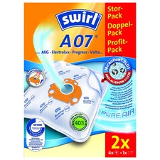 8 Vacuum Cleaner Bags Swirl A07 Fits AEG & Electrolux LX Exclusive Vampyrino