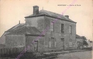 CPA 45170 MONTIGNY Town Hall School - Picture 1 of 2
