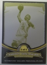 2008 Topps Treasury Brad Miller Basketball Authentic Yellow Printing Plate 1/1