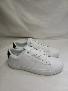  Nautica Herren Weiß Freizeitschuhe Klassisch Schnürschuhe Turnschuhe Gr. 7,5 Neu 124 - Bild 1 von 8