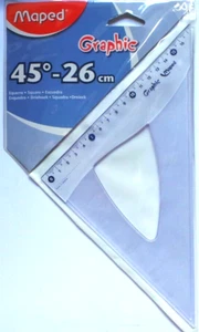 Maped Technical Drawing Instrument 45 Degree Set Square 26cm (Longest Edge) - Picture 1 of 1