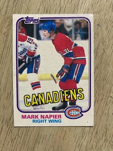 1981-82 Topps Hockey #23 MARK NAPIER Montreal Canadiens - Picture 1 of 2