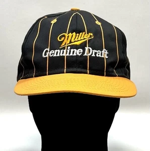 Sombrero de béisbol Miller de colección genuino draft americano a rayas bordado - Imagen 1 de 8