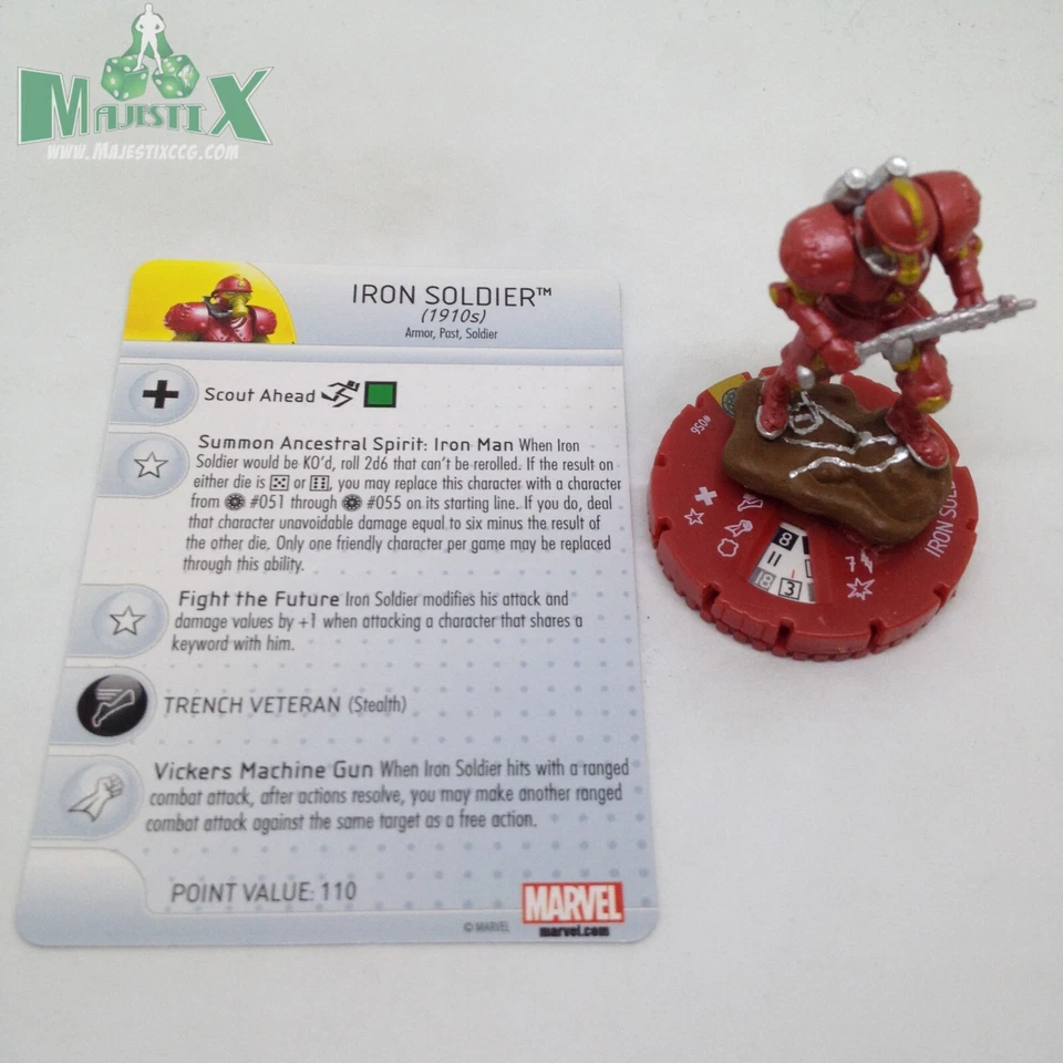 Heroclix Invincible Iron Man conjunto Iron Soldier #056 ¡Figura de persecución con tarjeta! Foto 1 de 1
