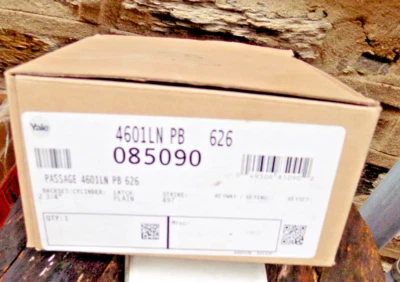 Yale 4601LN PB 626 passage LOCKSET grd 2 cylindrical lever SATIN CHROME