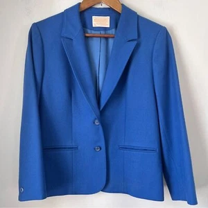 Pendleton Blazer Blu 2 Bottoni Vintage 100% Lana Vergine Donna Taglia 8 - Foto 1 di 6