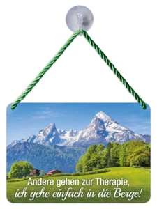 Plato de chapa cantante de culto - ¡TERAPIA MONTAÑA SENDERISMO! - 16,5x11,5 cm KH188 - Imagen 1 de 2