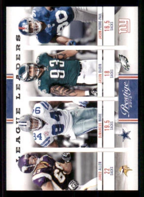 2012 Prestige League Leaders #25 Jared Allen/DeMarcus Ware/Jason Babin - Image 1 of 2