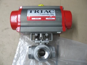NEU TRAIC TR200SR STELLANTRIEB MIT 1-1/2"NPT CF8M 3 WEGE 1000 WOG VENTIL P9637 - Bild 1 von 5