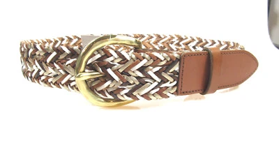 Cinturón de cuero convertible tejido marca FOSSIL para mujer, talla S, M, L - neutro NUEVO Foto 1 de 4