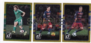 2016-17 Donruss Soccer Gold Parallel Messi Neymar Bale Buffon