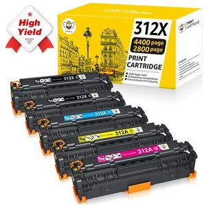 5PK CF380X Toner a colori ad alta resa per HP 312X Laserjet Pro M476dn M476dw M476nw - Foto 1 di 6