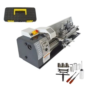 Metal Lathe 8"x24" Benchtop Lathe Brushless Motor 110V 1100W Metric Thread - Picture 1 of 24