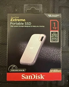 SANDISK EXTREME PORTABLE SSD 1TB SDSSDE51-1T00-AW25 (22D) New Sealed - Afbeelding 1 van 5