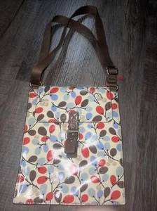 Boden Coated Canvas Purse Tablet E Reader Case Crossbody Woven Strap 10 x 11 in - Picture 1 of 6