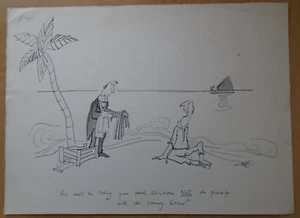 Michael ffolkes, pen & ink "You must be losing" cartoon. Punch, Private Eye etc. - Picture 1 of 2
