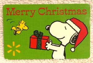 WalMart Peanuts Snoopy Woodstock Christmas Present 2022 Gift Card FD-221566 - Picture 1 of 1